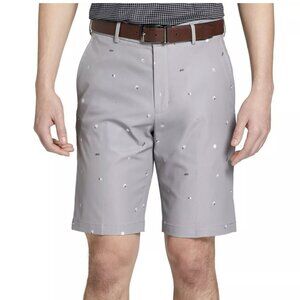 Walter Hagen Men's Perfect 11 Golf Shorts - Art Deco Print Momentum Grey Sz 40